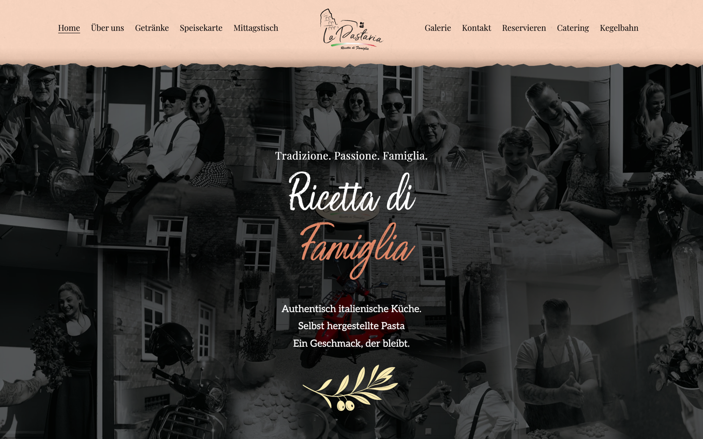 La Pastaria Fracasso Webseite